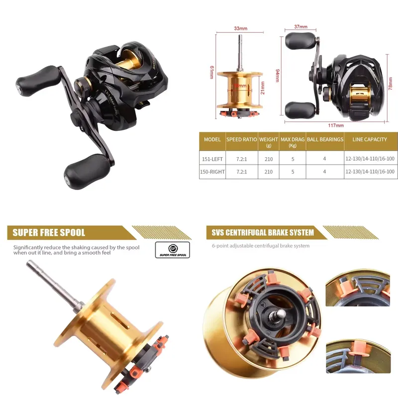 Bass One Xt 151 150 Fishing Re - Baitcasting Reel recension och pris